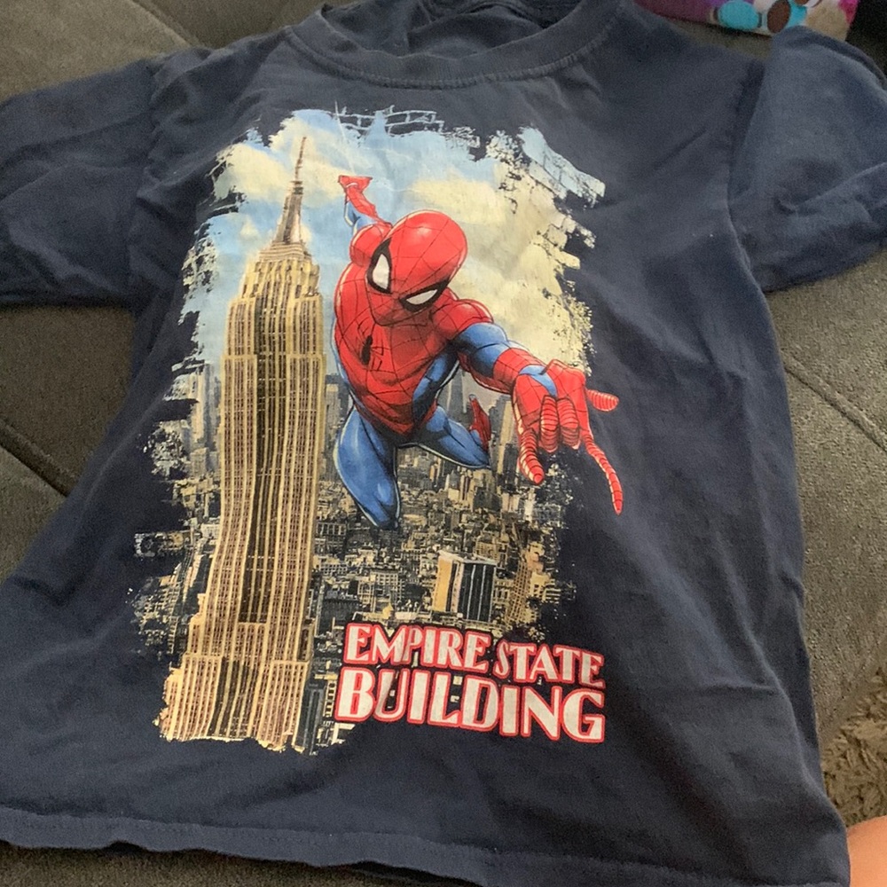 Spider man New York Empire State Building t shirt